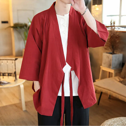 Camicie Kung Fu Stile Cinese, Abbigliamento Tradizionale Tai Chi, Completo Tang in Tinta Unita, Bluse Casual Comode in Cotone per Uomo