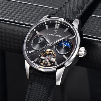 PAGANI DESIGN 41MM Orologio da uomo Orologio meccanico automatico di lusso Orologio da pilota impermeabile in acciaio inossidabile da 100 m PDYS021