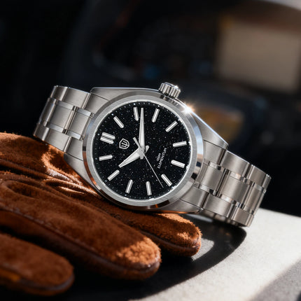 Watchdives WD0003C Ice Crack Dial 38mm Men Watch VH31 Sweep Seconds Quartz Movement Sapphire Luminous 10Bar Waterproof Watches