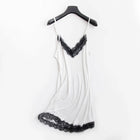 Abbigliamento primavera/autunno da donna 23% seta di gelso naturale allentato scollo a V pizzo slip