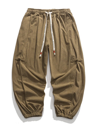 Pantaloni da uomo caldi di vendita autunno stile cinese pantaloni larghi larghi vintage moda uomo pantaloni lanterna con coulisse Harajuku solidi