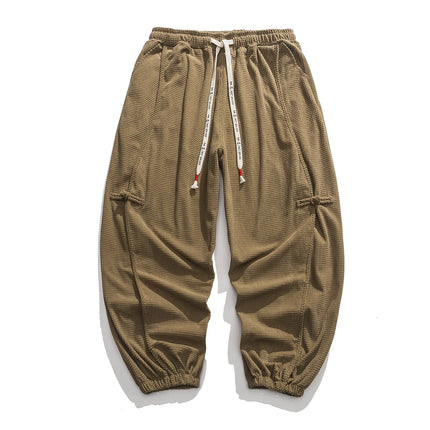 Pantaloni da uomo caldi di vendita autunno stile cinese pantaloni larghi larghi vintage moda uomo pantaloni lanterna con coulisse Harajuku solidi