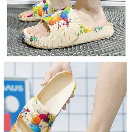 Scarpe estive da uomo Pantofole da spiaggia Scivoli antiscivolo in EVA all'aperto Moda donna Appartamenti Infradito Sandali casual Casa di lusso