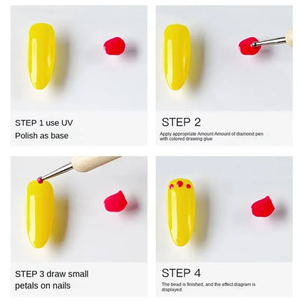 Dual End Wooden Dotting Pen Marble Nail Art Tool Set Manicure Painting Kit 5PCS DIY Nail Design