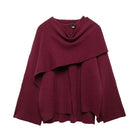 MUJER Cape Coat Women Scarf Collar Ponchos Women 2025 Shawl Long Sleeve Winter Woman Ponchos Cloak Knitted Cardigan for Women