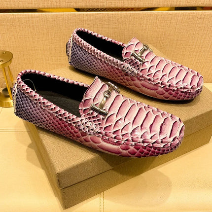 Mocassini firmati per uomo 2026 Nuovi mocassini fatti a mano 39-48 Appartamenti Casual Scarpe in pelle di serpente Mocassini da uomo comodi di lusso Scarpe taglia