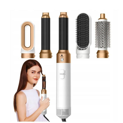 New 5-In-1 Electric Hair Dryer Styling Set  Home Styling Tools Curling Iron Hot Air Comb Straightener Multifunctional Hair Salon