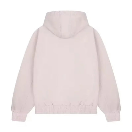 Harajuku American Retro Sakura Embroidery Pink Hoodie Y2K Jacket Men Women Oversized Gothic Streetwear Casual Fashion Outerwear