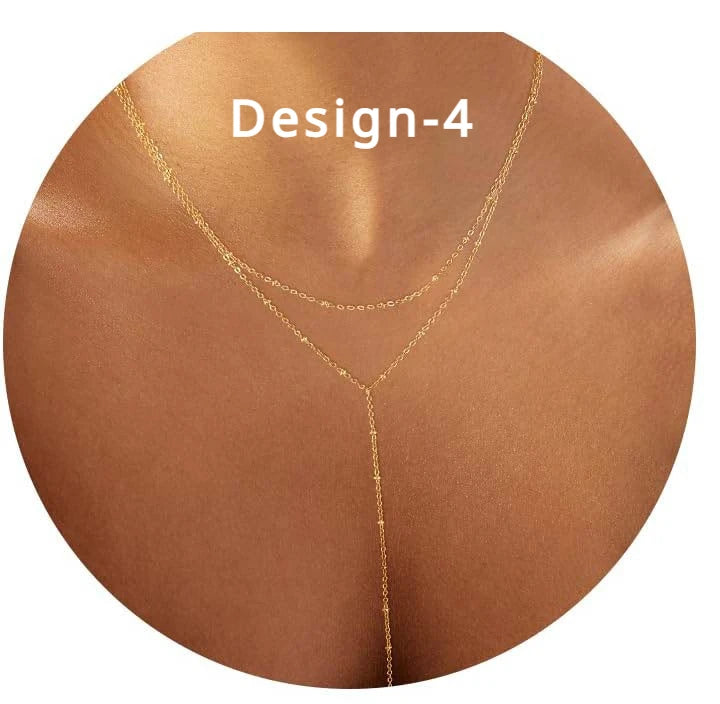 Lariat Gold Necklace for Women Teen Girls Mom, Dainty Long Necklace 14k Gold Plated STAINLESS STEEL Y-Shaped Pendant Necklaces PlatiNum