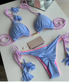 RUOTONSEPT Sexy Braiding rope Bandage Bikini Set Women's Swimsuit Two-piece Triangle Swimwear Bathing Suit Brazilian Biquinis platinumshop