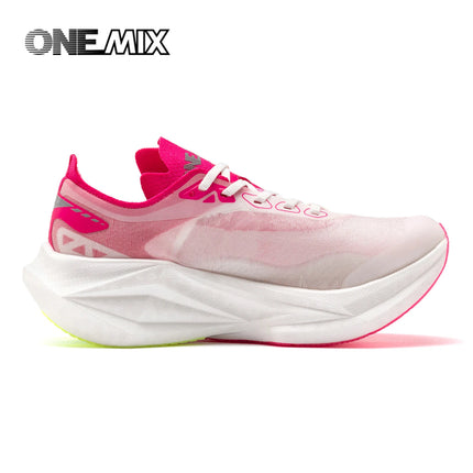 ONEMIX Nuove Scarpe da Corsa Professionali Marathon con Piastra in Carbonio a Tutta Lunghezza, Supporto Stabile e Assorbimento degli Urti, Ultra Leggere PlatiNum
