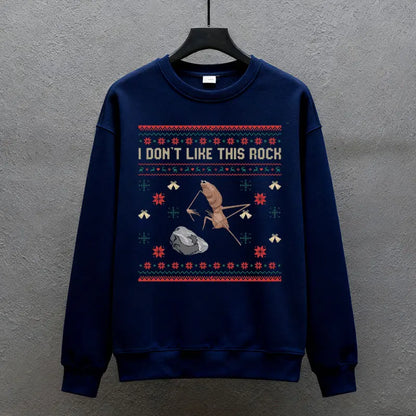 Marcus The Worm Sweatshirt I Don't Like This Rock Sweatshirts Funny Meme Brain Rot Kawaii Clothes Winter Clothes Women Christmas