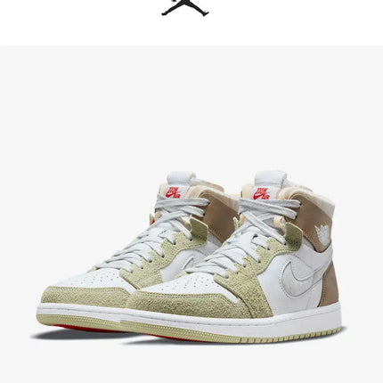 Scarpe da basket da donna Nike Authentic Air Jordan 1 Zoom AJ1 CT0979-102 platinumshop