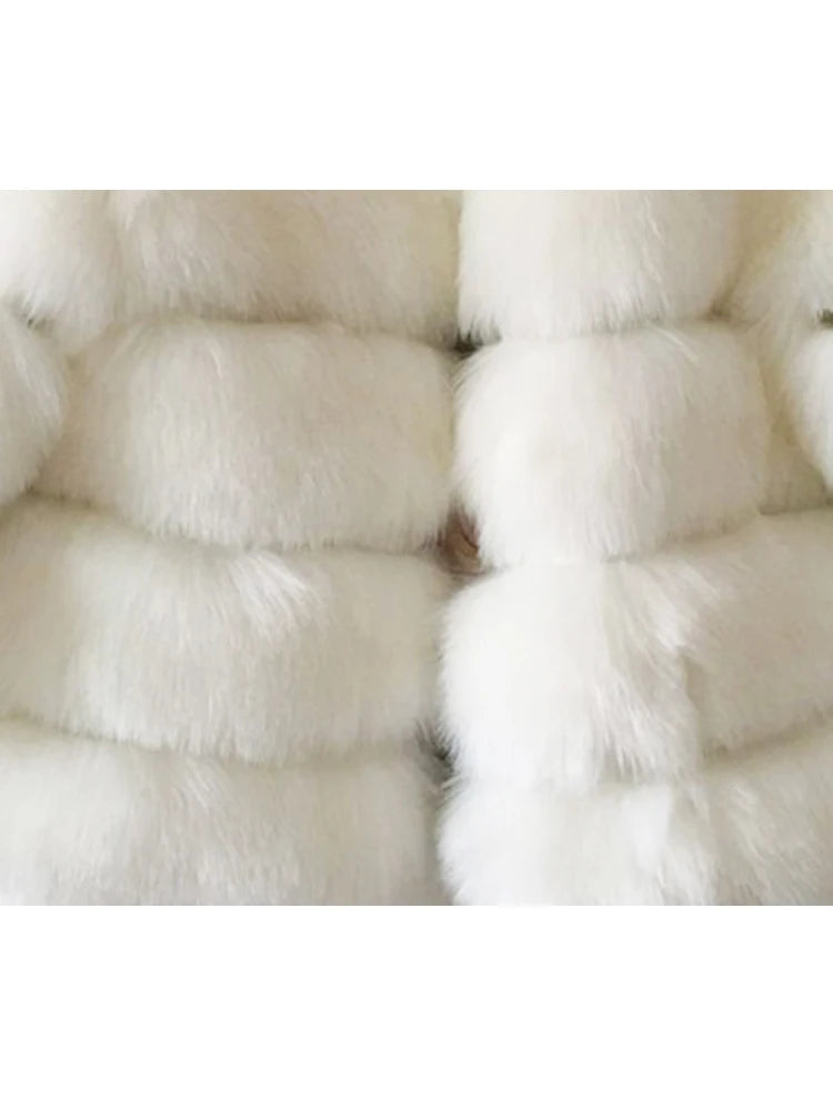 ZADORIN 9 Steps Luxury High Imitation Long Fluffy Thick Warm Faux Fur Coat Women Winter Long Sleeve Fur Coats Female Outerwear