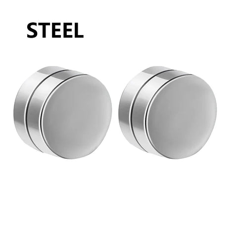 1 paio di orecchini a clip con orecchio magnetico forte in cristallo per uomo donna orecchini con magnete zircone rotondo punk regalo di gioielli non penetranti platinumshop