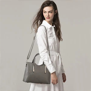 Borsa da donna Miss Lulu di medie dimensioni, elegante borsa a tracolla e borsa a mano, set shopper da 2 pezzi