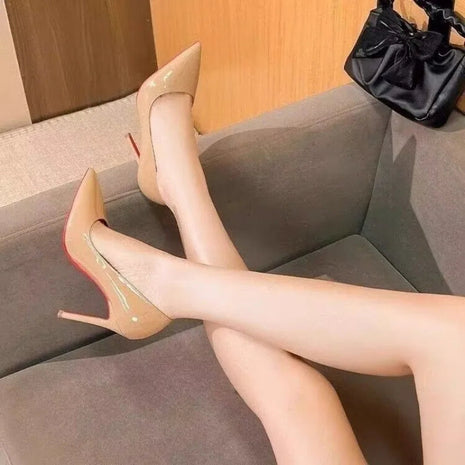 Sexy Black High Heels for Ladies Elegant woman heels 2025 trend Stiletto Pointed Toe Shoes Women Nightclub Prom Party Shoes PlatiNum