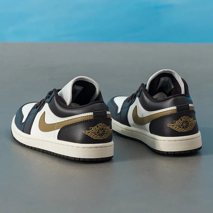 Nike (Nike) Scarpe da basket Air Jordan 1 Aj1 da donna, bianche e marroni, basse, retrò, DC0774-200 platinumshop