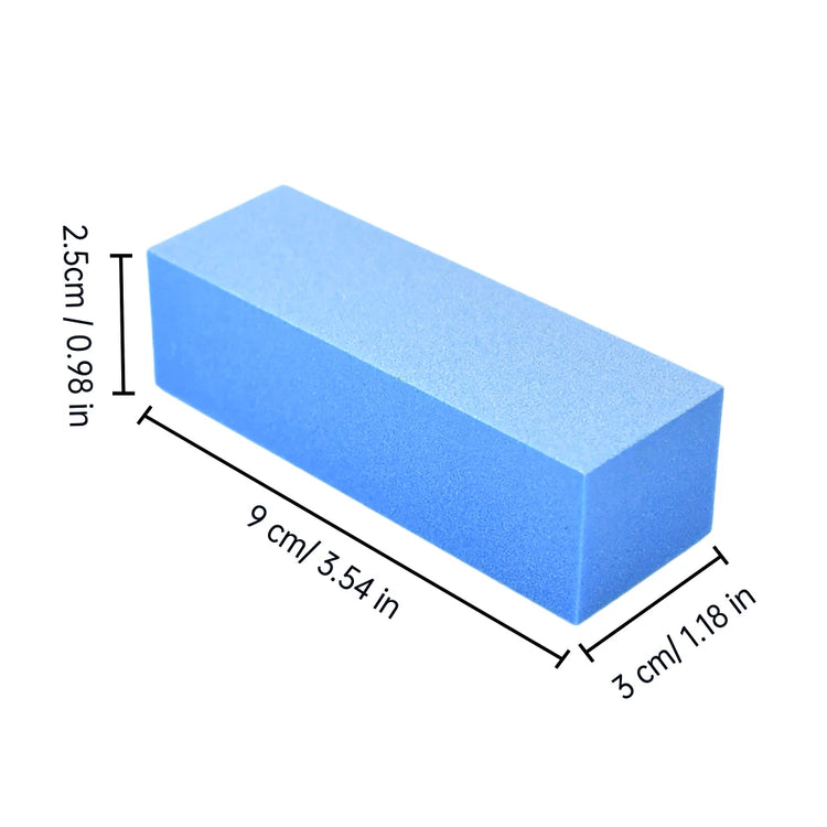 24/48PCS Nail Buffer Blocks 180/180/240 Grit Professional Salon 3 Way Blue Buffing Blocks for Manicure