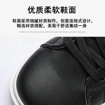 Hot Men's Casual Shoes Leather Sneakers Fashion White Black Male Vulcanized Shoes Non-slip Soft Men Shoes Lightweight Flat Shoe