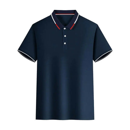 Men's short sleeve top daily casual short sleeve T-shirt with lapel casual short sleeve men's casual T-shirt