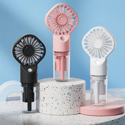 Ventilatore spray portatile portatile Mini umidificatore Ventilatore 4 velocità Potente vento USB ricaricabile Ventilatore nebulizzatore d'acqua Piccolo ventilatore esterno