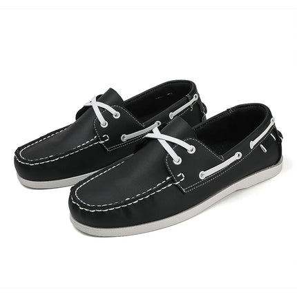 Scarpe mocassini da uomo alla moda con punta a grembiule, comode antiscivolo per passeggiate all'aperto, viaggi, primavera ed estate