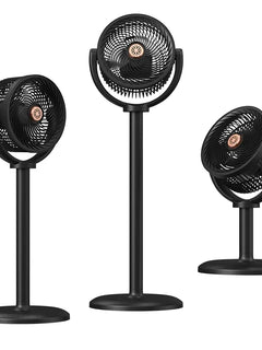 Ventilatore a circolazione d'aria, ventilatore da esterno, ventilatore da campeggio, ventilatore ricaricabile da pavimento, ventilatore da tavolo con altezza regolabile, regolazione a 5 velocità