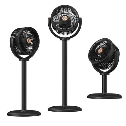 Ventilatore a circolazione d'aria, ventilatore da esterno, ventilatore da campeggio, ventilatore ricaricabile da pavimento, ventilatore da tavolo con altezza regolabile, regolazione a 5 velocità