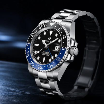 PAGANI DESIGN 2026 Nuovo Orologio Meccanico di Lusso da Uomo Batman 40MM GMT con Bracciale Jubilee, Vetro Zaffiro, Acciaio Inossidabile, Impermeabile, Automatico
