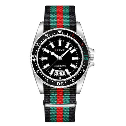 Nuovo orologio da calendario con cinturino in nylon da uomo alla moda, lussuoso e semplice orologio al quarzo con luce notturna per uomo d'affari e donna platinumshop