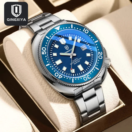 QINGXIYA Orologi al quarzo da uomo di lusso delle migliori marche Cinturino in acciaio inossidabile di alta qualità Orologio sportivo di moda con data luminosa impermeabile platinumshop