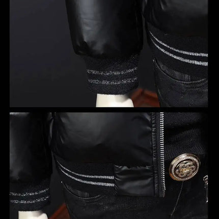 Autumn Winter New Men's Trendy American Style High Street Down Jacket Elegant Casual Stand Collar Padded Coat Mens Clothing