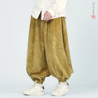 Pantaloni di velluto da uomo autunno inverno pantaloni larghi stampati casual da uomo stile giapponese Harun comodi pantaloni da jogging da uomo streetwear