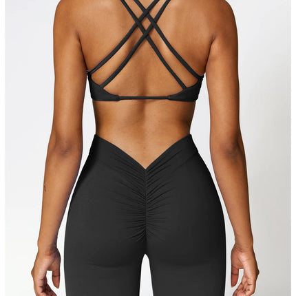 High Waist Flare Leggings Yoga Pants Women Wide Leg Pants Women Gym Workout Fitness Sports Flared Pants Latin Dance Trousers PlatiNum