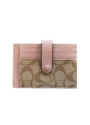 Portacarte Ultrasottile Stile Ins con Monogramma, Mini Portafoglio Corto alla Moda per Donne, Porta Carte e Documenti con Applicazioni