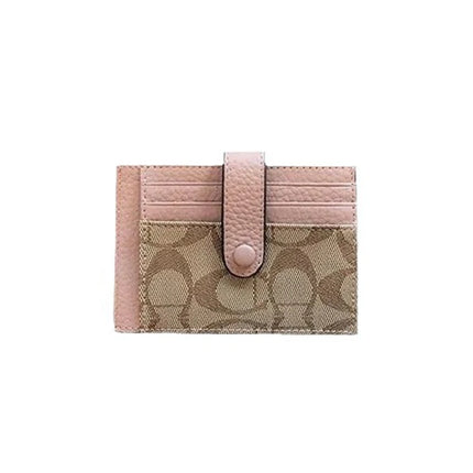 Portacarte Ultrasottile Stile Ins con Monogramma, Mini Portafoglio Corto alla Moda per Donne, Porta Carte e Documenti con Applicazioni