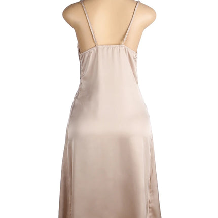 Comeondear Camicia da notte Donna sexy Curva Abito sottoveste in raso Set da notte senza schienale Pizzo Plus Size Lingerie XXXL Camicie da notte più sexy