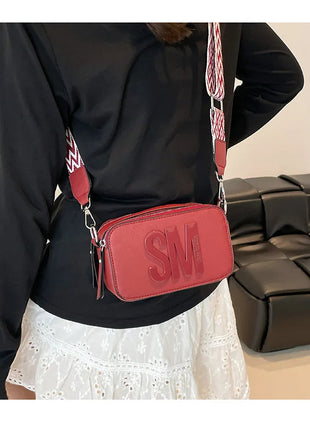 Cross-Border Style Camera Bag Fashionable Retro Women's Shoulder Slant Bag Small Square Bag Street Trend PU Material PlatiNum