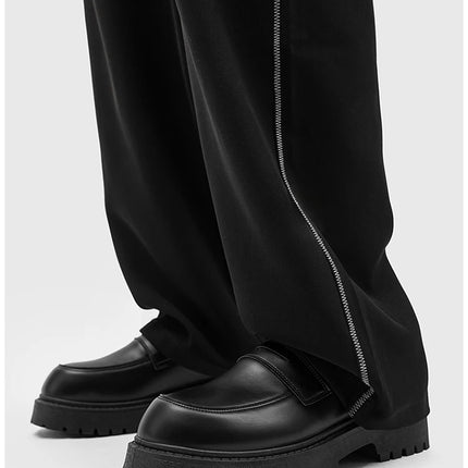 Mocassini STRONGSHEN scarpe da uomo in pelle con suola spessa scarpe da lavoro formali nere in stile britannico scarpe Casual Slip-On di lusso di moda