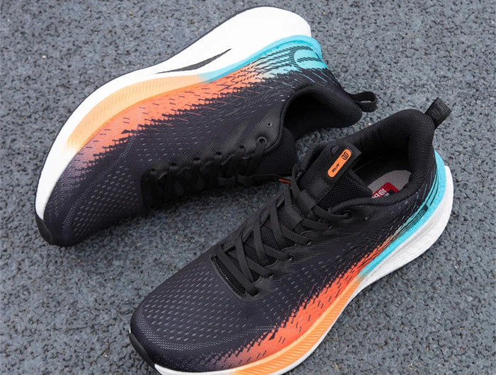 Baasploa Running Shoes Men Carbon Plate Professional Cushioning Anti-slip Sneaker Female Casual Breathable Jogging Sports Shoes PlatiNum