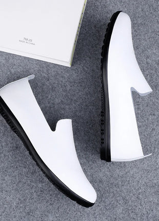 Scarpe da uomo in vera pelle Casual formali mocassini da uomo mocassini estate italiana traspirante Slip on scarpe da barca maschili Over Size 50 51