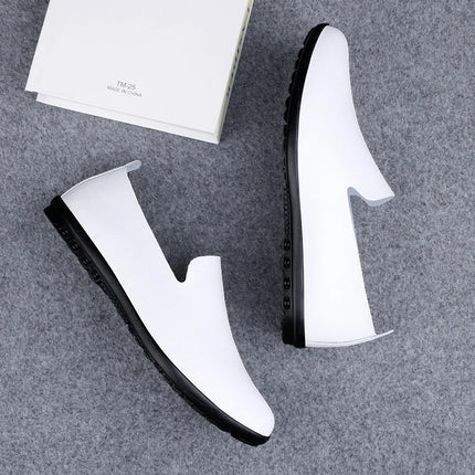 Scarpe da uomo in vera pelle Casual formali mocassini da uomo mocassini estate italiana traspirante Slip on scarpe da barca maschili Over Size 50 51