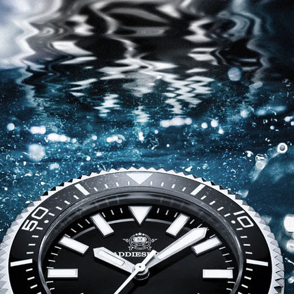ADDIESDIVE Men's Automatic Mechanical Watch Sapphire Glass Super Luminous Watches Stainless Steel Hombre 100Bar Waterproof