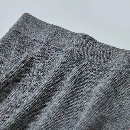 AMII Knitted Skirts For Women 2025 Autumn New Gentle A-line Long Skirt Loose Solid Color Elegant Versatile Woman Clothes12553045 PlatiNum