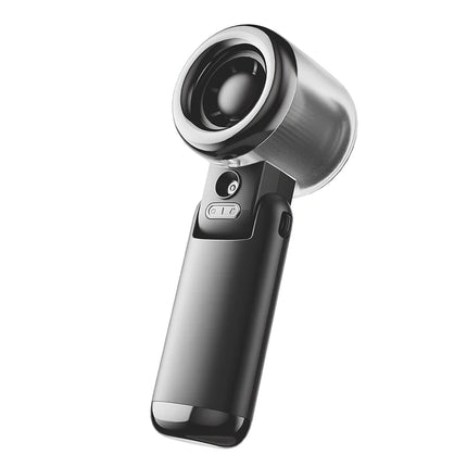 Ventilatore Portatile Mini con Nebulizzatore d'Acqua, 3600mAh, 5 Velocità, Pieghevole, da Appendere al Collo, Umidificatore Ricaricabile USB-C