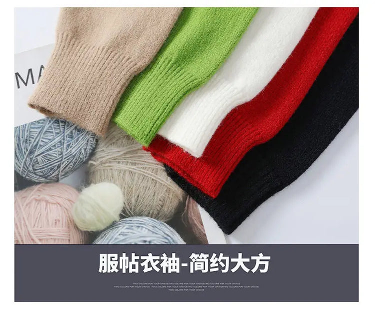 2025 Korean Style Men Women Sweater Knitted Trendy Youth Student Style Knitwear Top Casual Warm Crew Neck Knitted Pullover 4XL-M