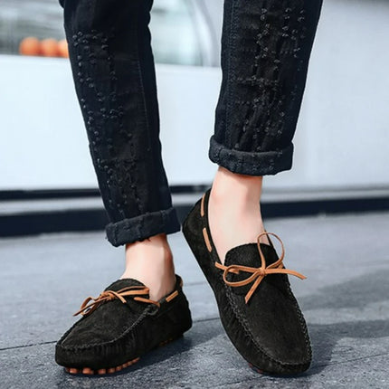 Scarpe casual da uomo Mocassini in pelle scamosciata Scarpe classiche in pelle Scarpe da guida morbide Mocassini di lusso Slip on caldi Scarpe da uomo Taglie forti 38-49