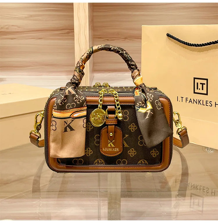 Brand Women's Bag 2025 New Style Light Luxury Western Style High Quality Handbag Designer Casual Versatile Crossbody Bag PlatiNum