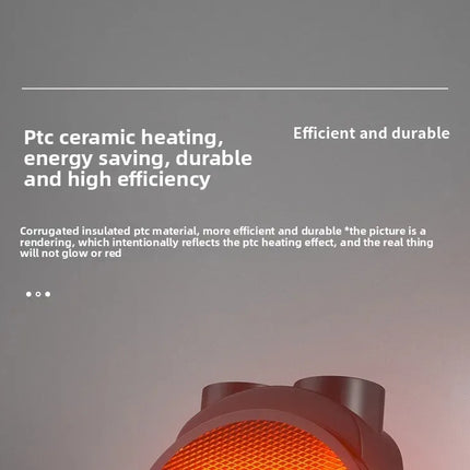 Portable Electric Space Heater with Overheat and Tip-Over Protection 2000W Adjustable Thermostat 2 Heat Settings + Fan Mode for